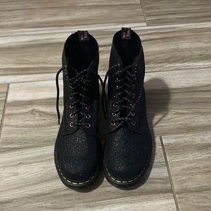 Black glitter doc martens size 10
